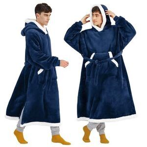 Bedsure Wearable Blanket Hoodie, Long Hooded Blanket Sweatshirt as Christmas Bir